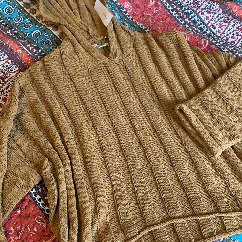 American Eagle Chenille Cropped Hoodie